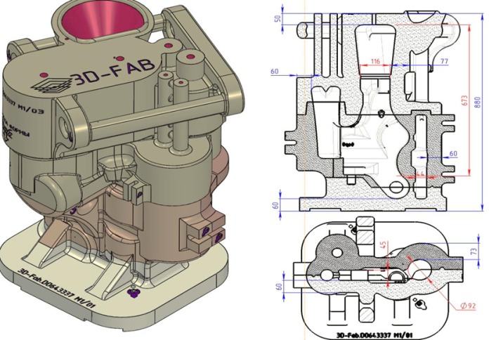 проектирование песчаных форм 3D-печать